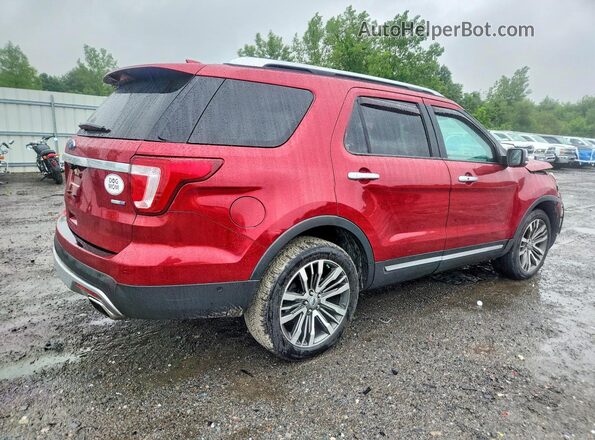 1FM5K8HTXHGC82191 2017 FORD EXPLORER Красный Задняя правая четверть
