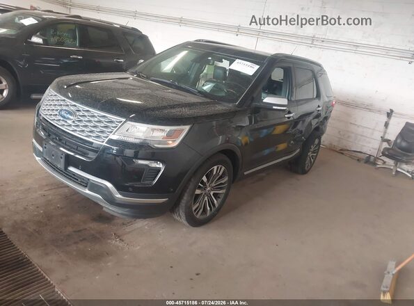 1FM5K8HTXJGB70450 2018 FORD EXPLORER Black Առջևի ձախ երեք քառորդ տեսարան