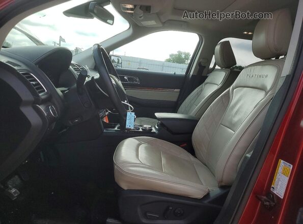 1FM5K8HTXKGA64856 2019 FORD EXPLORER Красный Вид салона спереди