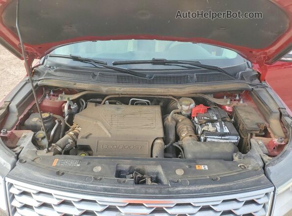 1FM5K8HTXKGA64856 2019 FORD EXPLORER Красный Вид подкапотного пространства