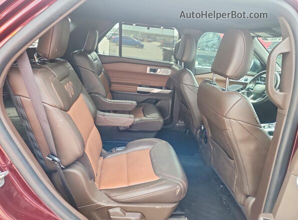 1FM5K8LC0NGA37922 2022 FORD EXPLORER Burgundy Вид задньої частини салону