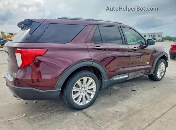 1FM5K8LC0NGA37922 2022 FORD EXPLORER Burgundy Задня права чверть
