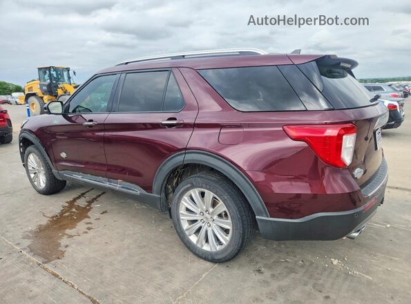 1FM5K8LC0NGA37922 2022 FORD EXPLORER Burgundy Задня ліва чверть