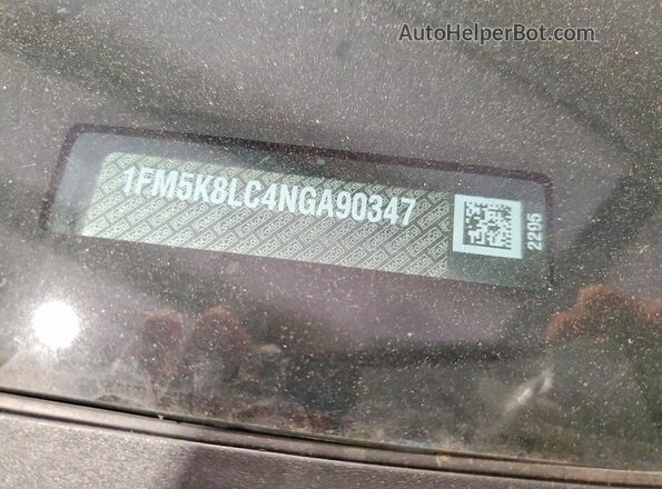 1FM5K8LC4NGA90347 2022 FORD EXPLORER Gray VIN sticker view