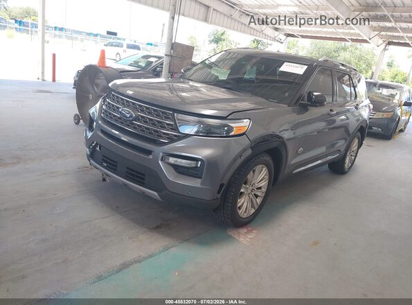 1FM5K8LC8NGA18874 2022 FORD EXPLORER Gray Front left