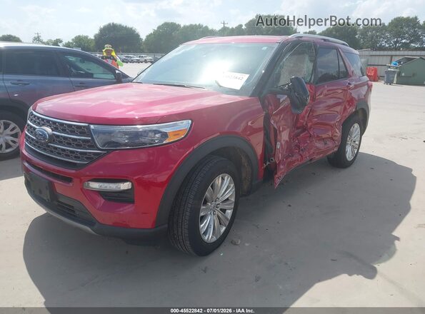 1FM5K8LC9RGA43496 2024 FORD EXPLORER Red Vista tres cuartos delantera izquierda