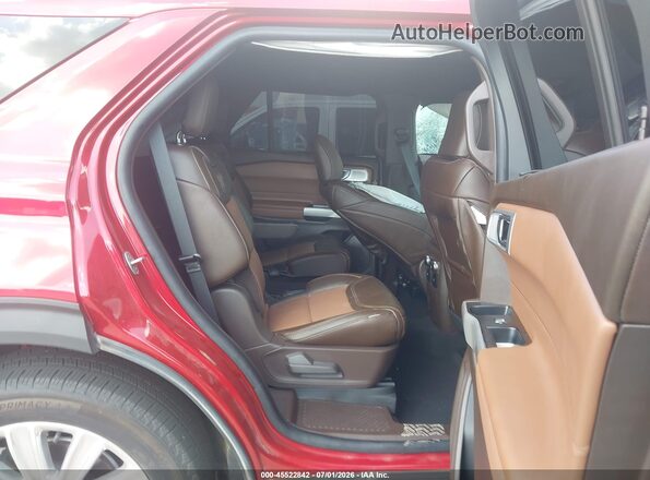 1FM5K8LC9RGA43496 2024 FORD EXPLORER Red Vista de la etiqueta del VIN