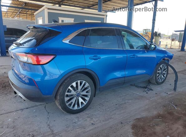 1FMCU0DZ6MUA26378 2021 FORD ESCAPE Синий Задняя правая четверть