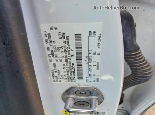 1FMCU0F63LUC63041 2020 FORD ESCAPE White Սալոնի 360 աստիճան տեսք