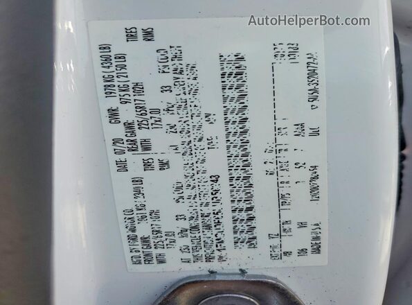 1FMCU0F65LUB56248 2020 FORD ESCAPE White Engine compartment view