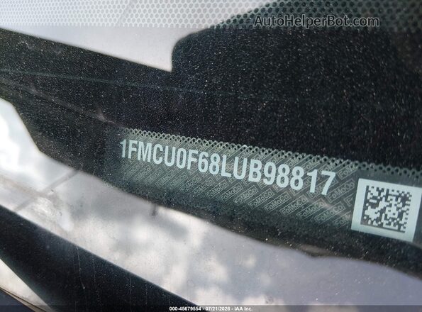 1FMCU0F68LUB98817 2020 FORD ESCAPE Silver 