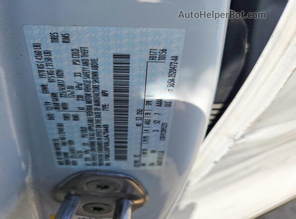 1FMCU0F69LUA76449 2020 FORD ESCAPE White VIN կոդի պիտակի տեսք
