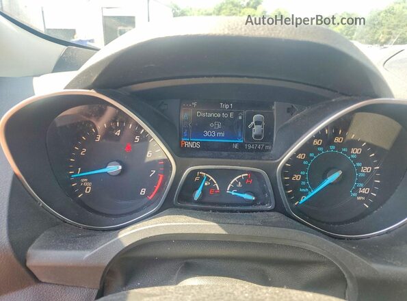 1FMCU0F70GUA00794 2016 FORD ESCAPE Black Widok zestawu wskaźników