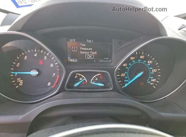 1FMCU0F70GUC41500 2016 FORD ESCAPE White Widok zestawu wskaźników