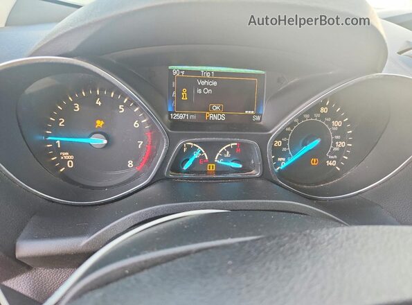 1FMCU0F70JUA39635 2018 FORD ESCAPE White Widok zestawu wskaźników