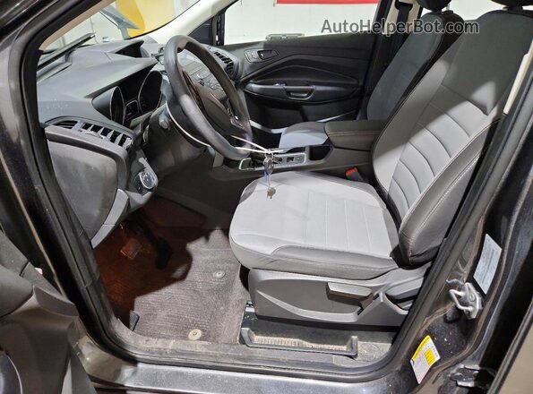 1FMCU0F70KUB18045 2019 FORD ESCAPE Gray Widok wnętrza z przodu