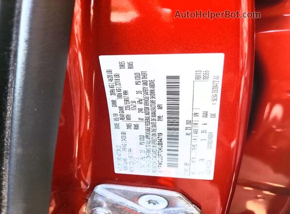 1FMCU0F70KUB94719 2019 FORD ESCAPE Orange Widok naklejki z numerem VIN