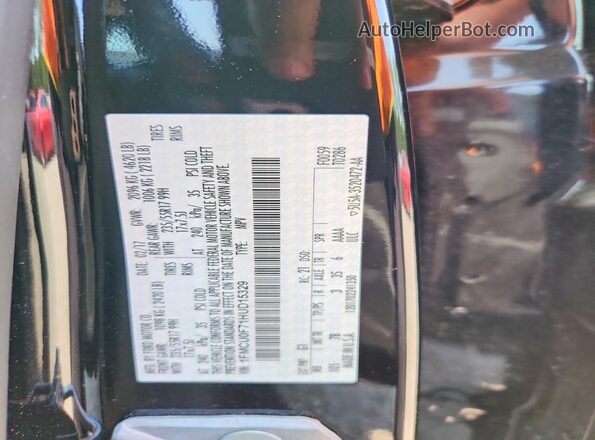 1FMCU0F71HUD15329 2017 FORD ESCAPE Black Engine compartment view
