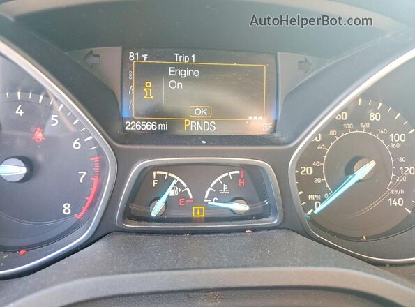 1FMCU0F72HUA61341 2017 FORD ESCAPE White Instrument cluster view