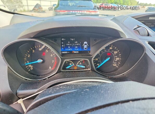 1FMCU0F72HUC72782 2017 FORD ESCAPE Orange Instrument cluster view