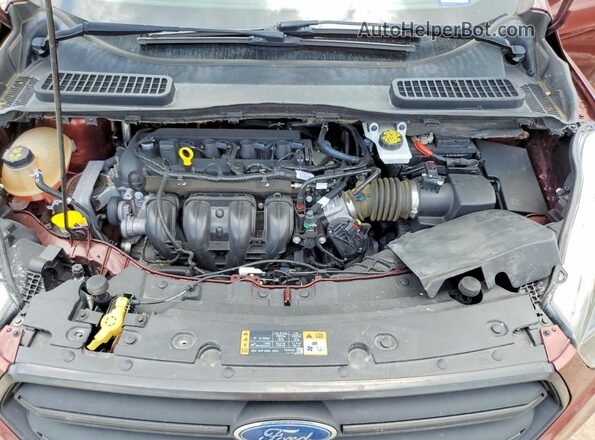 1FMCU0F72JUA09407 2018 FORD ESCAPE Burgundy Widok wnętrza z tyłu