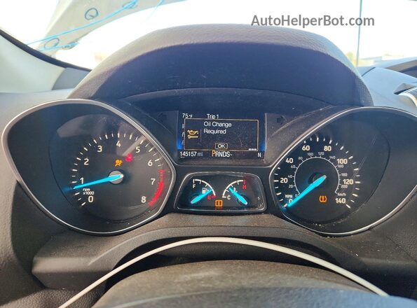1FMCU0F72JUC76255 2018 FORD ESCAPE Silver Instrument cluster view