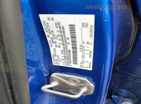 1FMCU0F73JUC75289 2018 FORD ESCAPE Blue Vista de la etiqueta del VIN