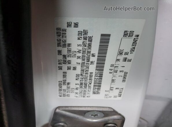 1FMCU0F74GUB16516 2016 FORD ESCAPE White VIN կոդի պիտակի տեսք