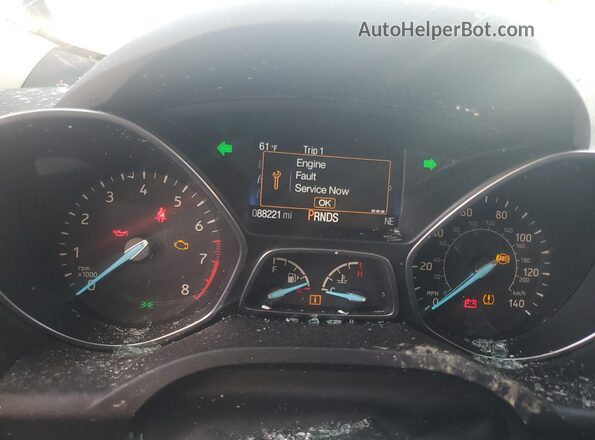 1FMCU0F74HUB29171 2017 FORD ESCAPE Blue Instrument cluster view
