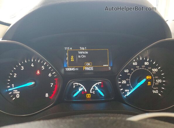 1FMCU0F74JUC26585 2018 FORD ESCAPE Silver Instrument cluster view