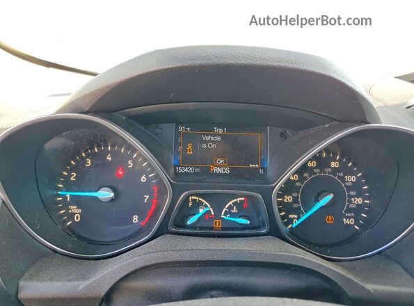 1FMCU0F74KUA53801 2019 FORD ESCAPE Blue Widok zestawu wskaźników