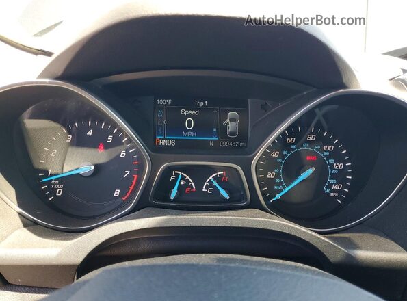1FMCU0F75GUA99662 2016 FORD ESCAPE Gray Вид щитка приладів