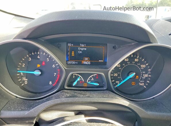 1FMCU0F75HUB66343 2017 FORD ESCAPE Silver ხელსაწყოთა პანელის ხედი