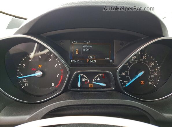 1FMCU0F75JUB84525 2018 FORD ESCAPE Blue Instrument cluster view