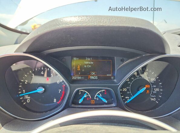 1FMCU0F75JUB97453 2018 FORD ESCAPE Gold ხელსაწყოთა პანელის ხედი
