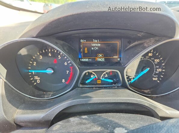 1FMCU0F75KUA89545 2019 FORD ESCAPE Silver Vista del cuadro de instrumentos