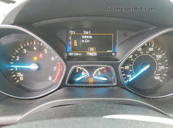 1FMCU0F75KUB54068 2019 FORD ESCAPE Orange Вид щитка приладів