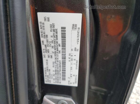 1FMCU0F76HUB65251 2017 FORD ESCAPE Black Vista de la etiqueta del VIN