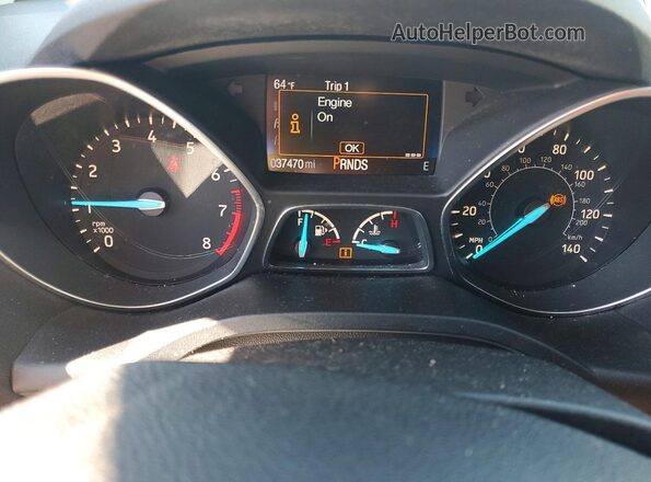 1FMCU0F76HUD64221 2017 FORD ESCAPE Black Vista del cuadro de instrumentos