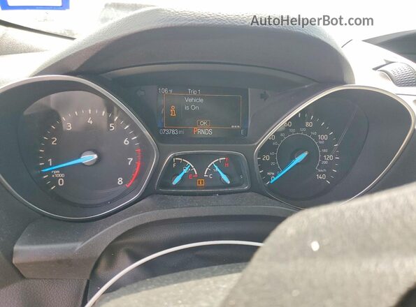 1FMCU0F76JUB74019 2018 FORD ESCAPE Белый Вид щитка приборов