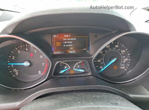 1FMCU0F77JUB86180 2018 FORD ESCAPE Белый Вид щитка приборов