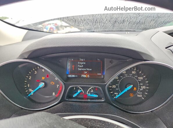 1FMCU0F78HUD59909 2017 FORD ESCAPE Серебряный Вид щитка приборов