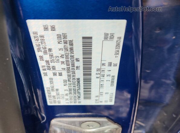 1FMCU0F79JUD04696 2018 FORD ESCAPE Blue Engine compartment view