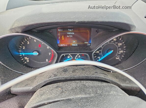 1FMCU0F79JUD04696 2018 FORD ESCAPE Blue Instrument cluster view