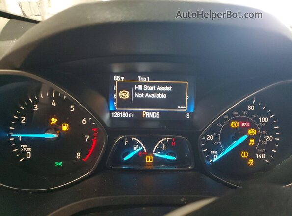 1FMCU0F79KUB96145 2019 FORD ESCAPE Серебряный Вид щитка приборов