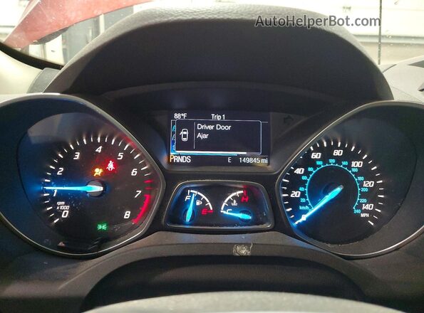 1FMCU0F7XGUB14138 2016 FORD ESCAPE Red Вид щитка приладів