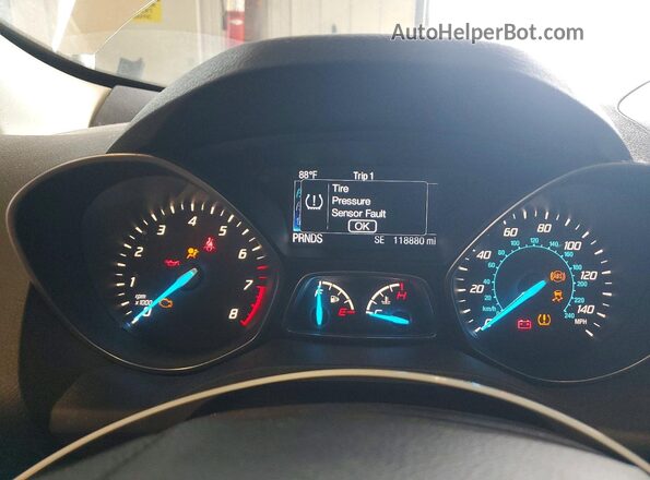 1FMCU0F7XGUB41274 2016 FORD ESCAPE White Instrument cluster view