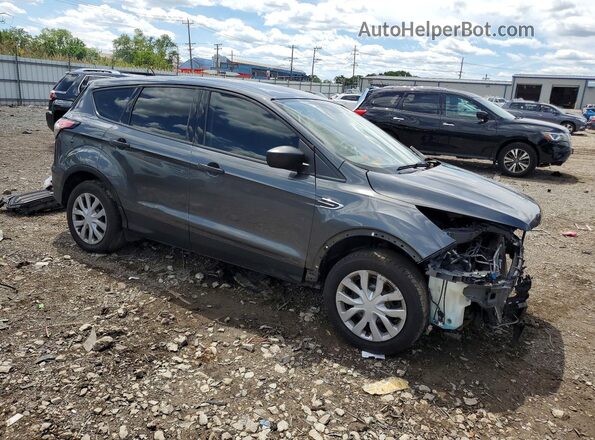 1FMCU0F7XJUB68689 2018 FORD ESCAPE Gray Przód prawy