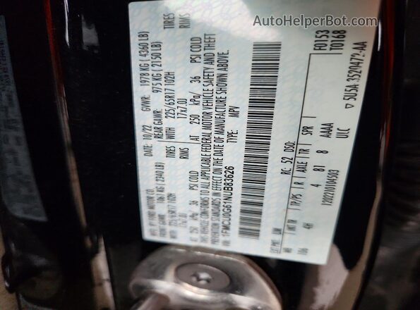 1FMCU0G61NUB83626 2022 FORD ESCAPE Black Вид підкапотного простору
