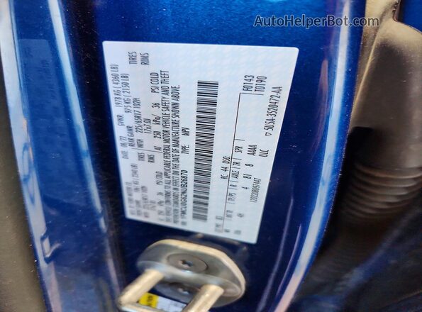 1FMCU0G62NUB26870 2022 FORD ESCAPE Blue Engine compartment view